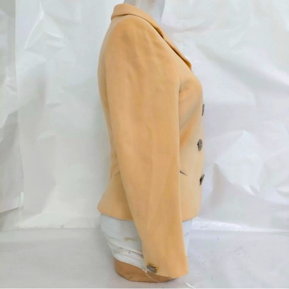 [Versace] Classic Vintage Yellow Blazer Embellished Buttons Women’s Sz 38 / US 2 - Picture 4 of 14